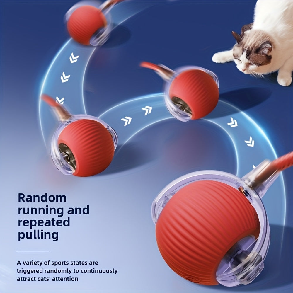 Mini Automatic Rolling Pet Ball Set – 3-Piece USB Rechargeable Interactive Toy