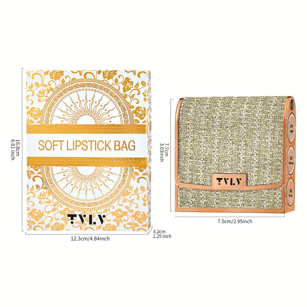Mini Matte Velvet Lipstick Set – 3 Colors with Golden Chain Bag