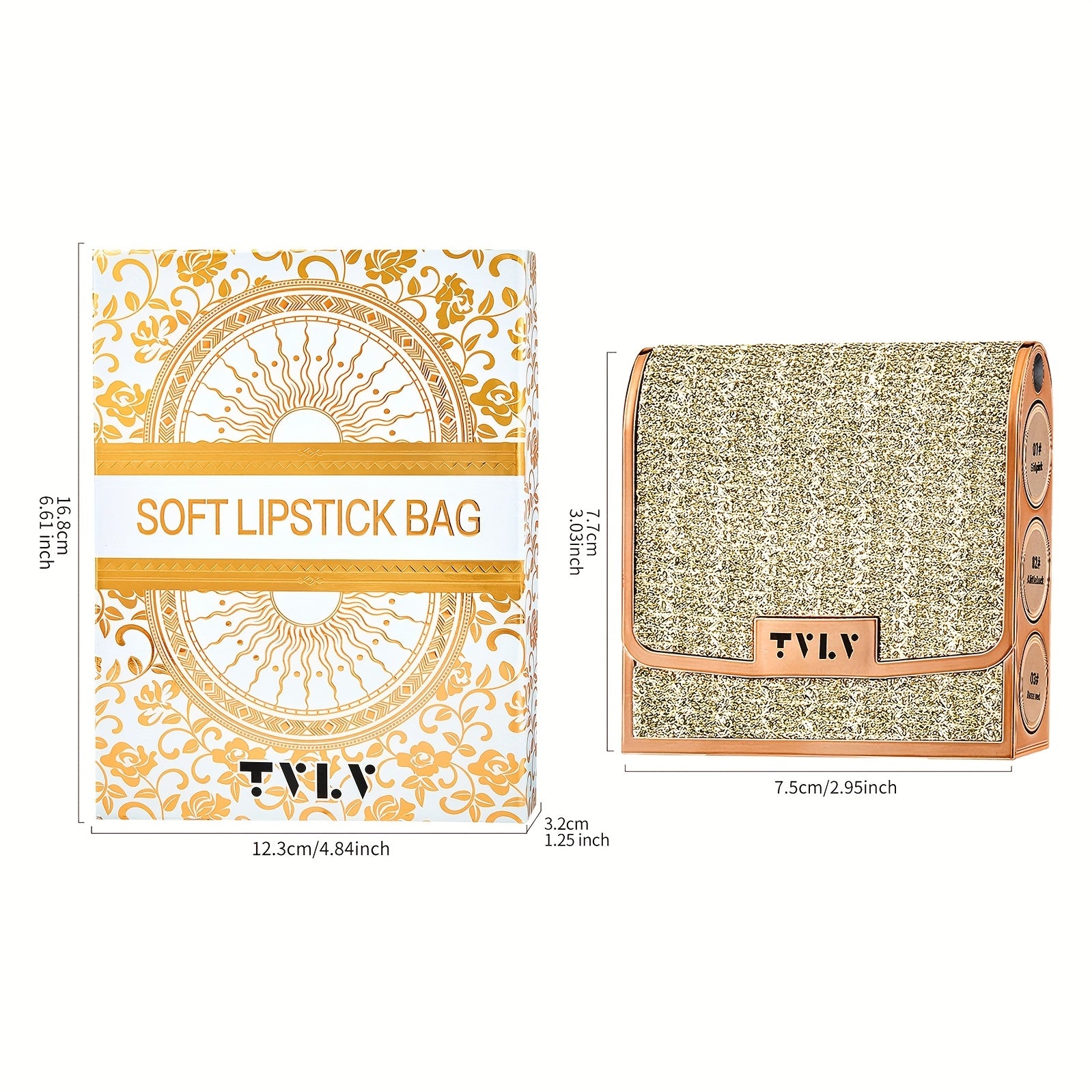 Mini Matte Velvet Lipstick Set – 3 Colors with Golden Chain Bag