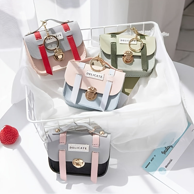 Mini Coin Purse Keychain – Compact Wallet with Lock Closure