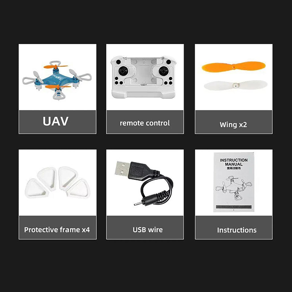 Mini Pocket Drone - Remote Control Quadcopter with Altitude Hold