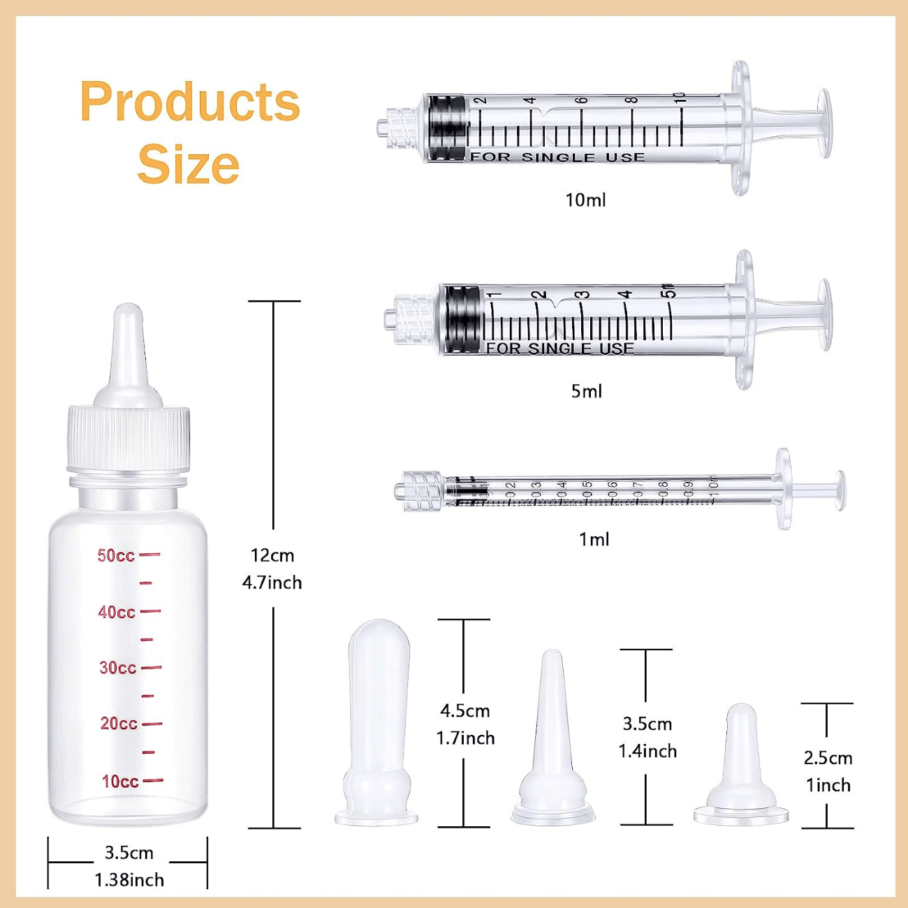Mini Pet Nursing Bottle Kit - 17-Piece Feeding Set for Puppies, Kittens & Small Animals