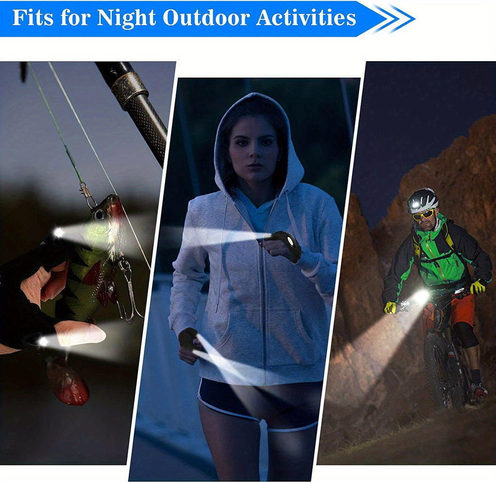 LED Flashlight Gloves - Hands-Free Light for Camping & Repairs