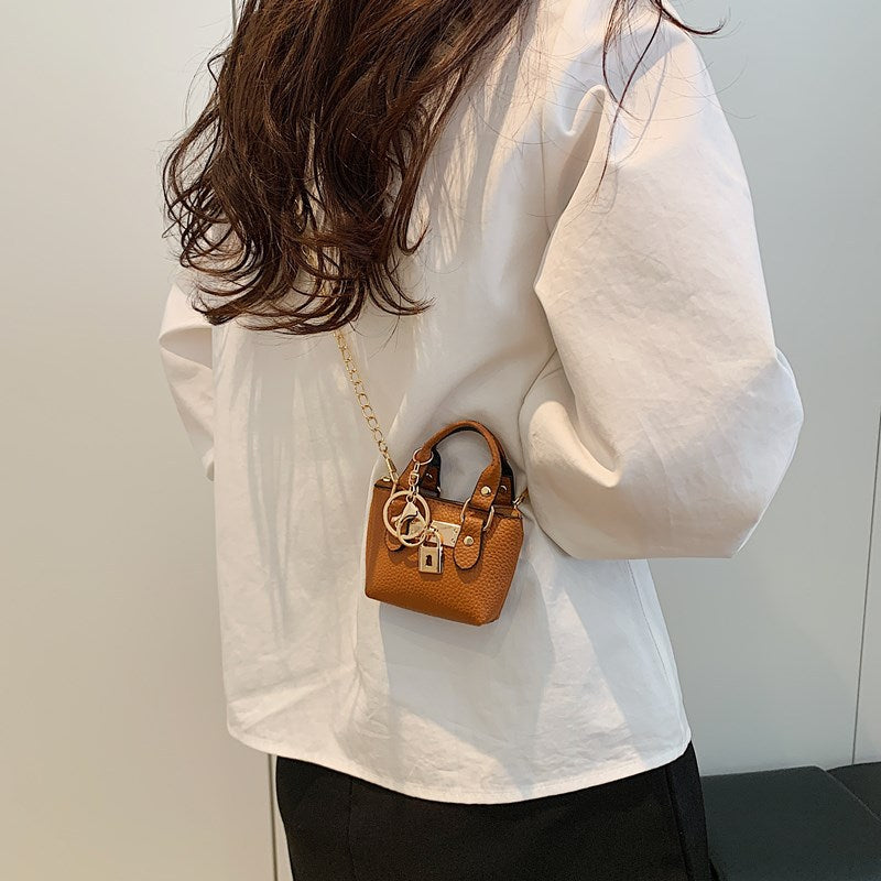 Mini Korean Handbag – Detachable Crossbody Shoulder Bag with Zipper