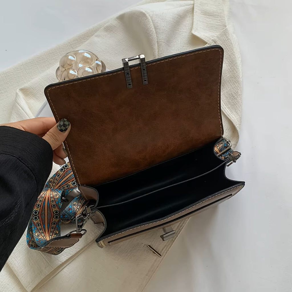 Mini Cross-Body Bag - Compact Leather Shoulder Purse with Adjustable Strap