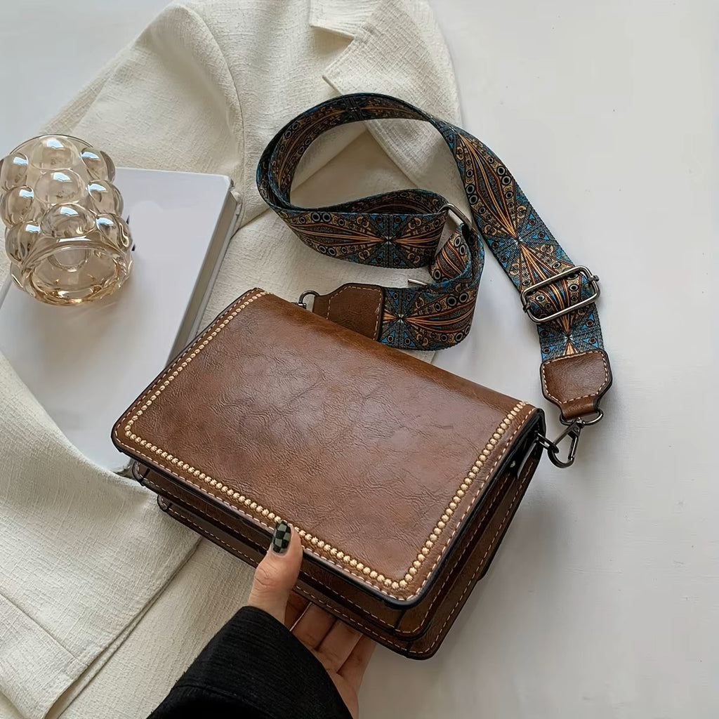 Mini Cross-Body Bag - Compact Leather Shoulder Purse with Adjustable Strap