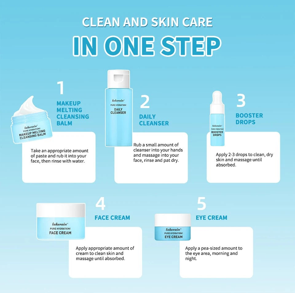 Mini Skincare Travel Kit – 5-Piece Hydrating Set