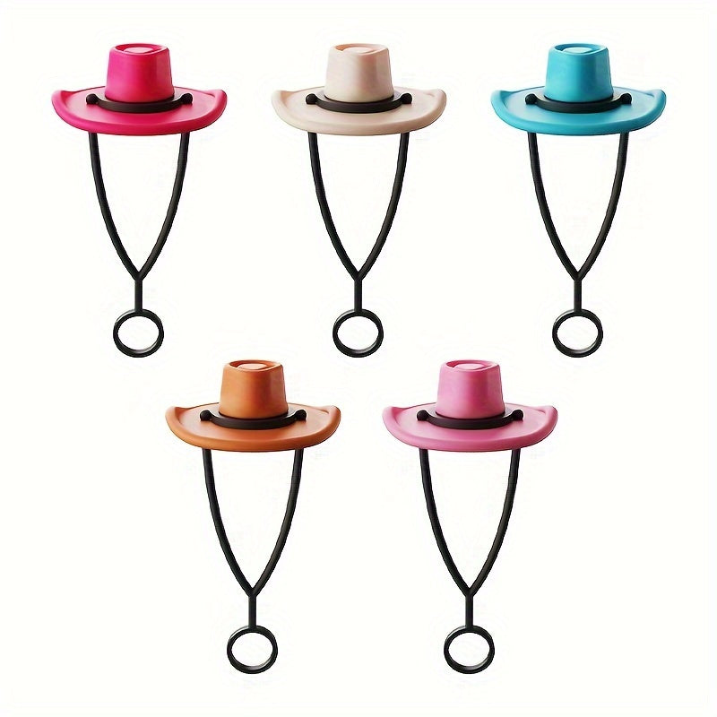 Cowboy Hat Straw Toppers 5pc Set