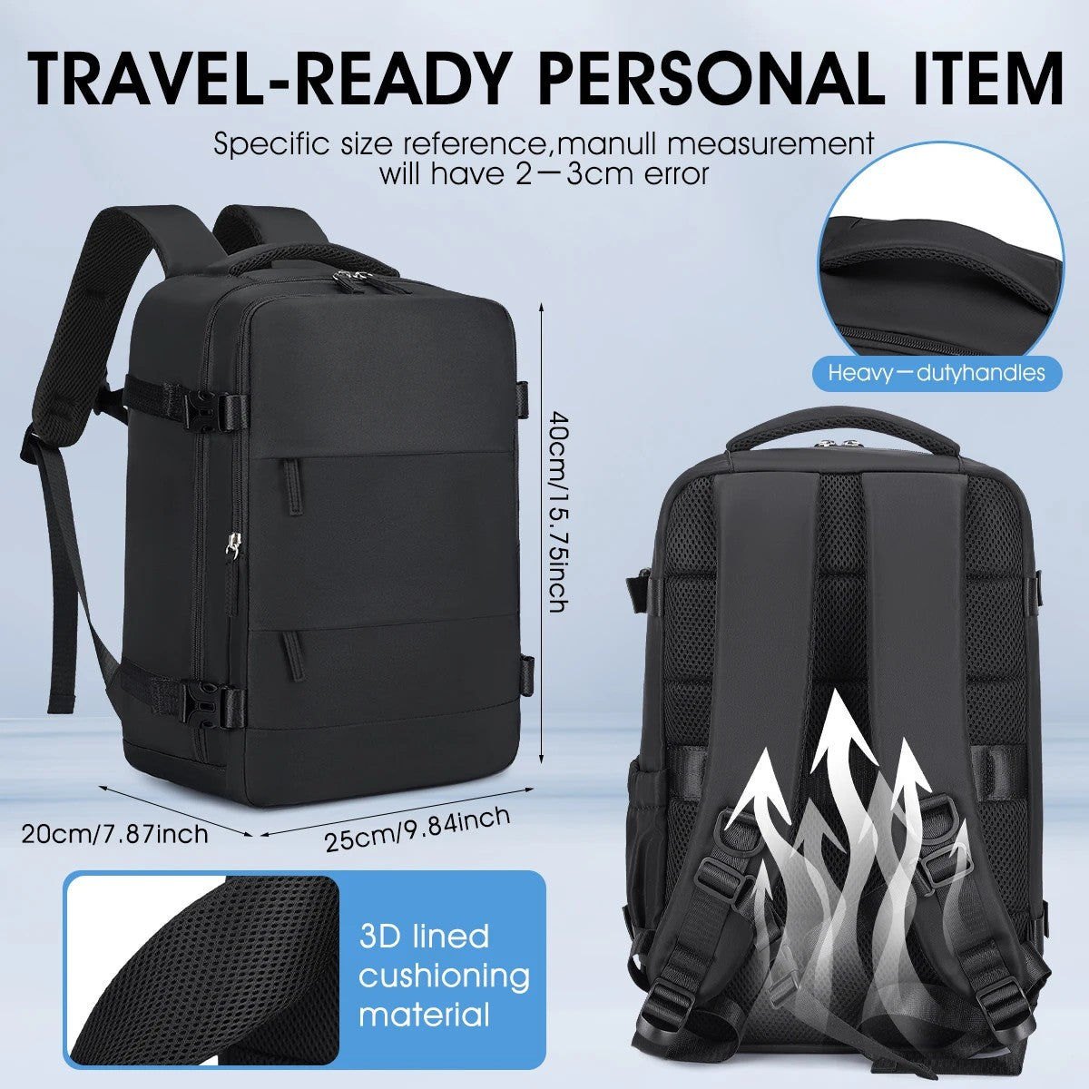 Compression Travel Bag – Large Capacity Foldable Lightweight Boarding Bag