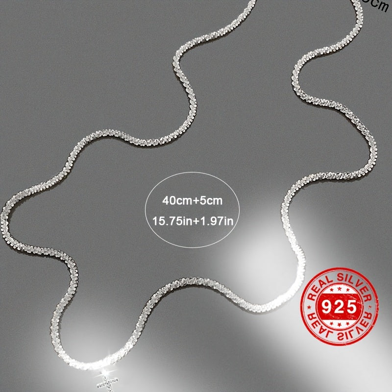 Mini Cross 925 Silver Necklace – with Gift Box