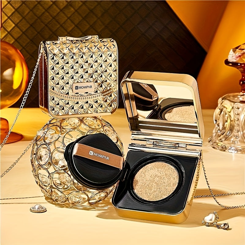 Mini Air Cushion Foundation Golden Bag– Long-Lasting BB Cream in Golden Purse Compact