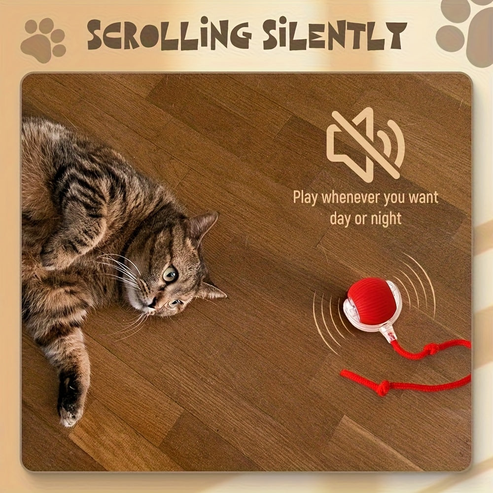 Mini Automatic Rolling Pet Ball Set – 3-Piece USB Rechargeable Interactive Toy