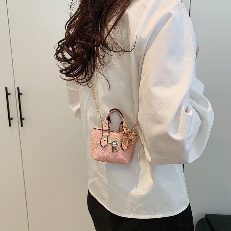 Mini Korean Handbag – Detachable Crossbody Shoulder Bag with Zipper