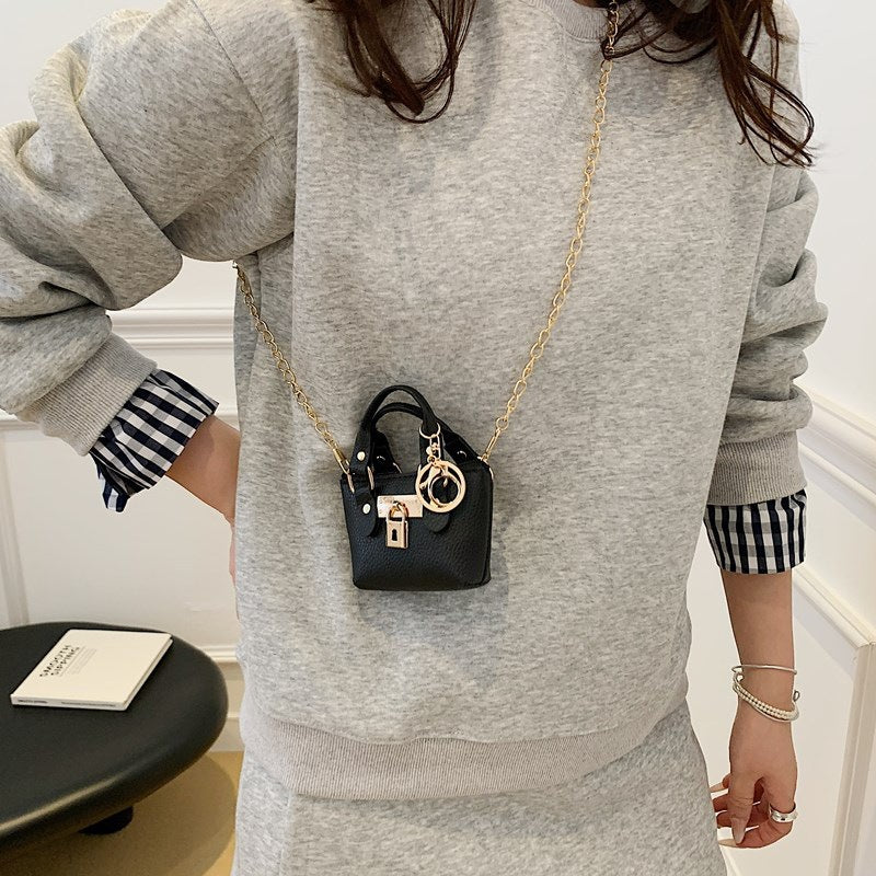 Mini Korean Handbag – Detachable Crossbody Shoulder Bag with Zipper