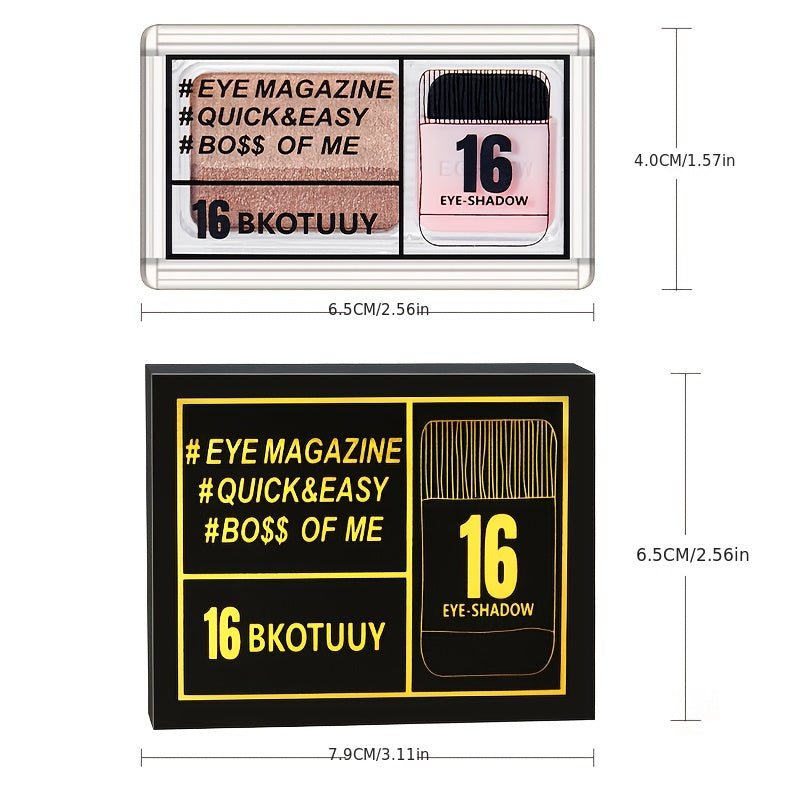 Dual-Tone Eyeshadow Palette One Stroke Application