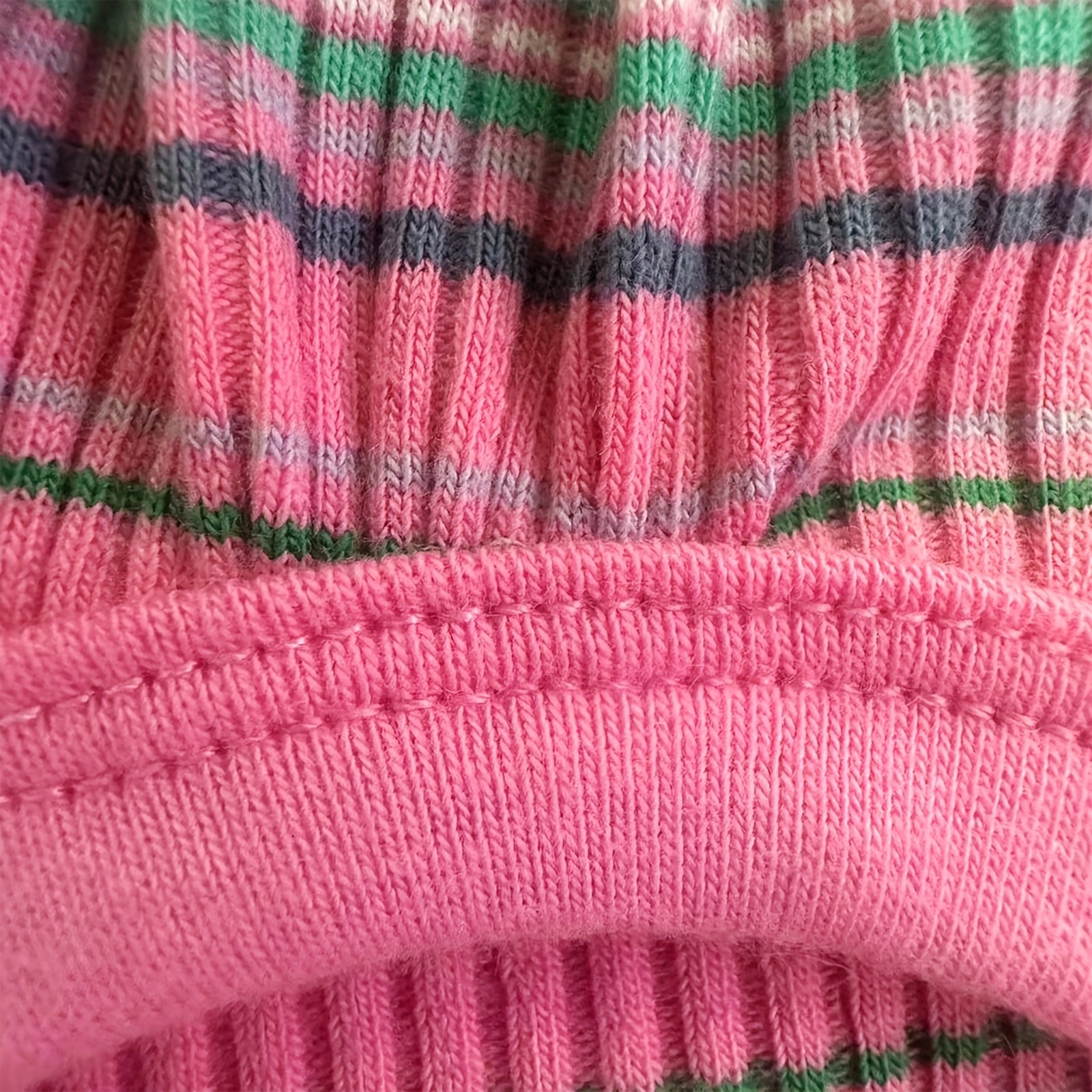 Mini Dog Vest - Soft Ribbed Pink Striped Tank Top for X Small Dogs to XXL