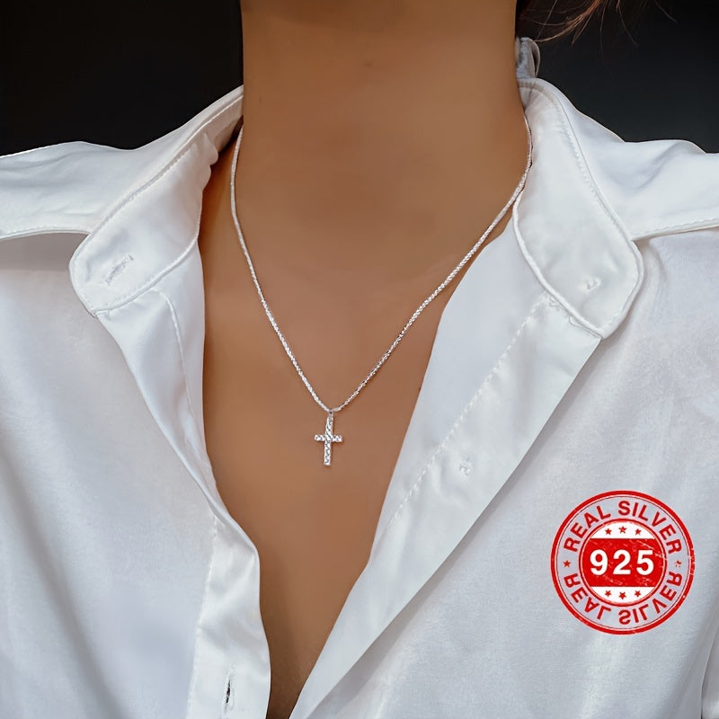 Mini Cross 925 Silver Necklace – with Gift Box