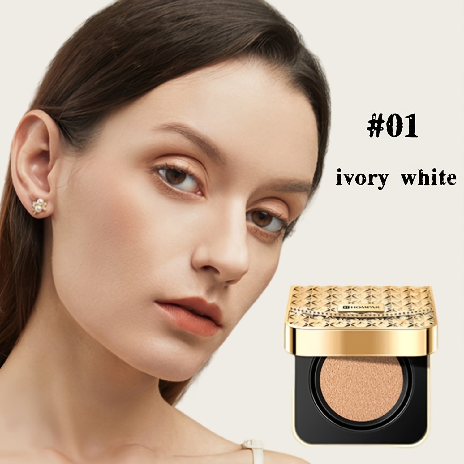 Mini Air Cushion Foundation Golden Bag– Long-Lasting BB Cream in Golden Purse Compact