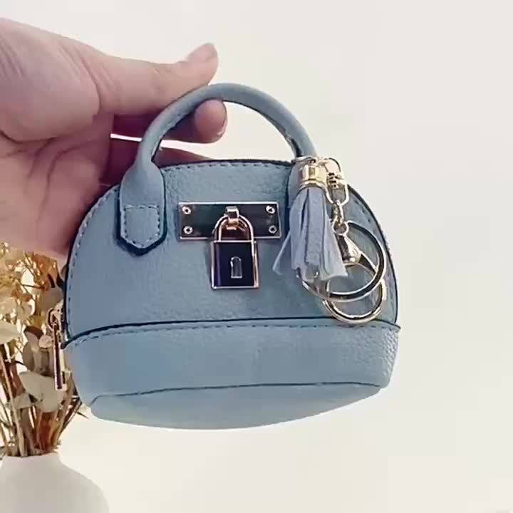 Mini Semi-Circle Crossbody Bag - Tassel Charm Purse for Travel & Everyday