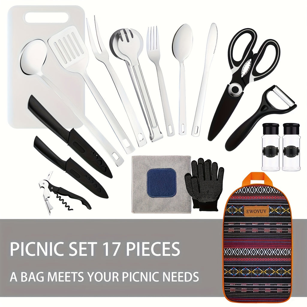 Mini Camping Cookware Set - Portable Outdoor Cooking Kit