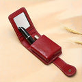 Mini Portable Lipstick Case with Mirror – Compact Travel Makeup Organizer