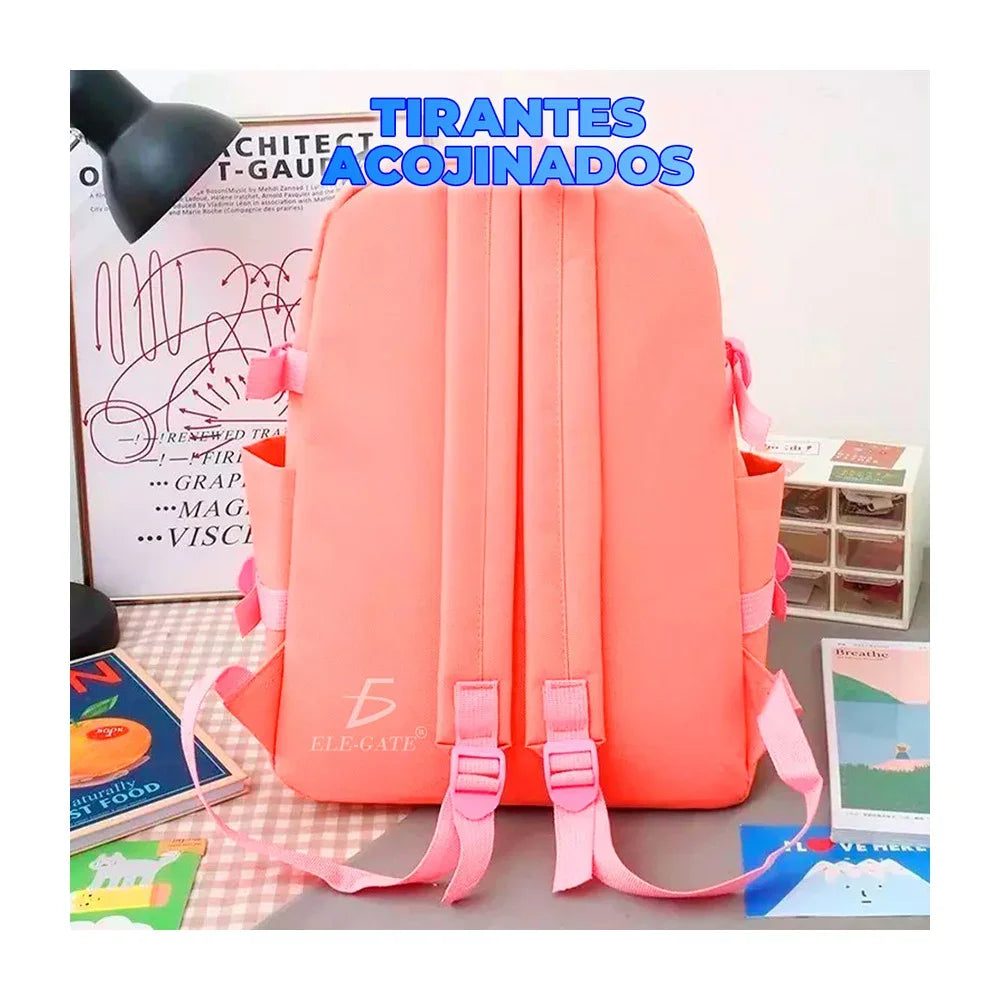 5‑in‑1 Kawaii Bag Set – Backpack, Tote, Medium Bag, Mini Pouch & Coloring Book