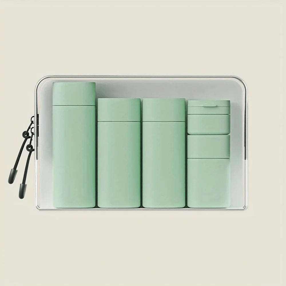 Mini Travel Cream Dispenser Set – 5-Piece TSA-Approved Bottles