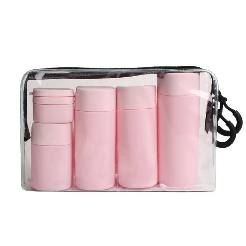 Mini Travel Cream Dispenser Set – 5-Piece TSA-Approved Bottles