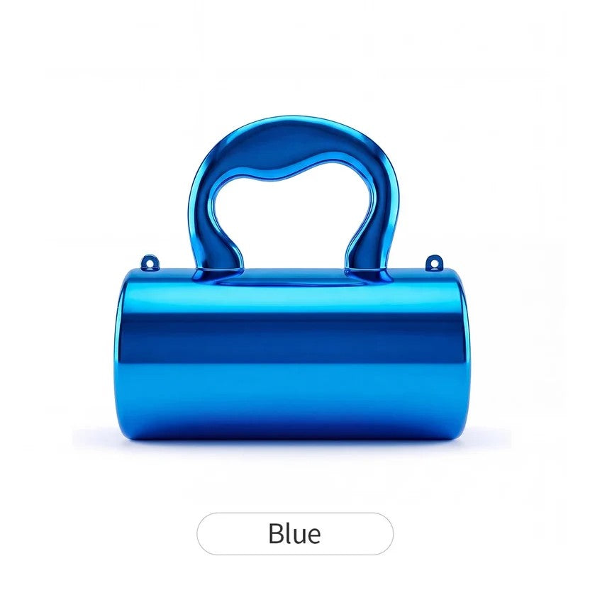 Stylish Designer Mini Acrylic Cylindrical Clutch – Evening Bag with Detachable Handle (6 Colours)