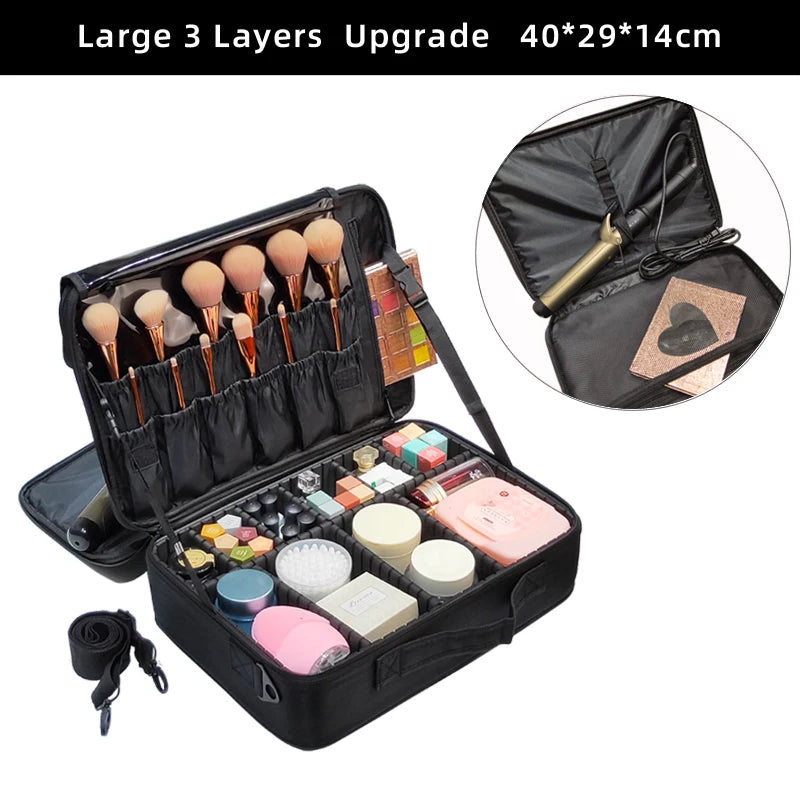 Professional Travel Cosmetic Bag – High‑Quality Oxford Makeup Case for Artists & Daily Beauty