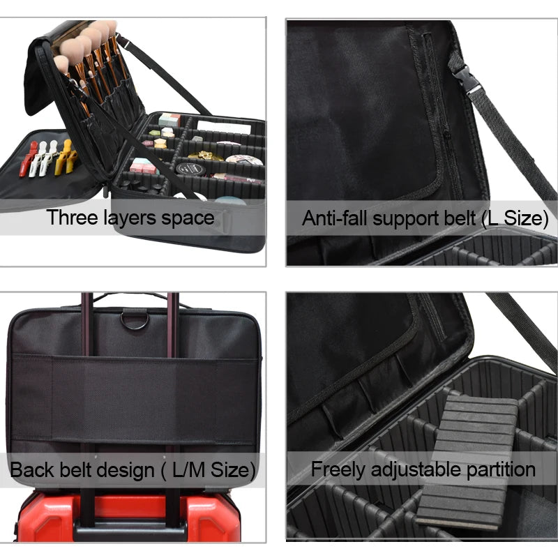 Professional Travel Cosmetic Bag – High‑Quality Oxford Makeup Case for Artists & Daily Beauty