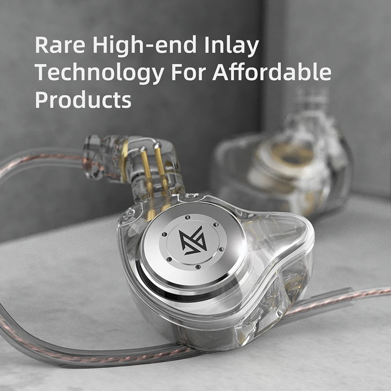 KZ EDX Pro In-Ear Earphones - HiFi Wired Earbuds with Detachable Cable