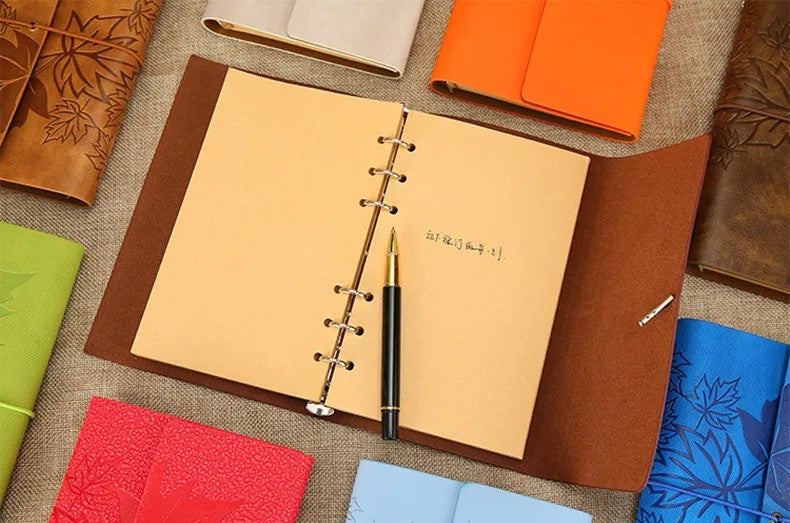 Vintage Travelers Notebook – A5/A6/A7 Leather Journal for Writers, Sketching & Daily Notes