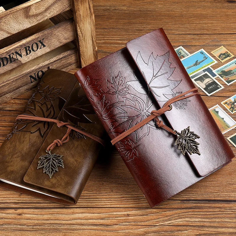 Vintage Travelers Notebook – A5/A6/A7 Leather Journal for Writers, Sketching & Daily Notes