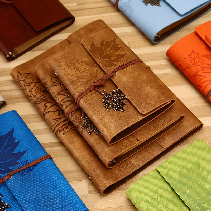 Vintage Travelers Notebook – A5/A6/A7 Leather Journal for Writers, Sketching & Daily Notes