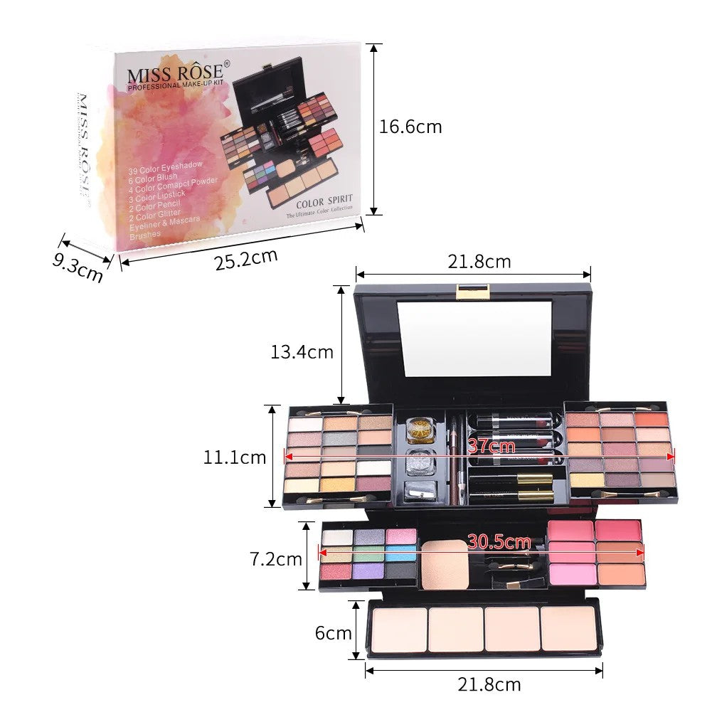Full Mini Makeup Kit – Cosmetics Set with Travel Case