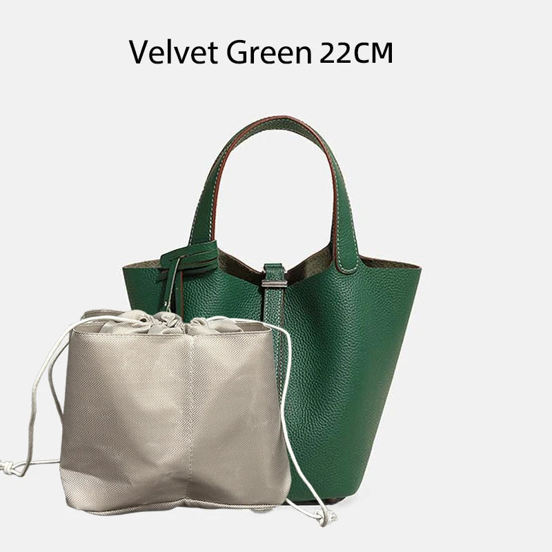 MENDY Genuine Leather Bucket Bag for Women