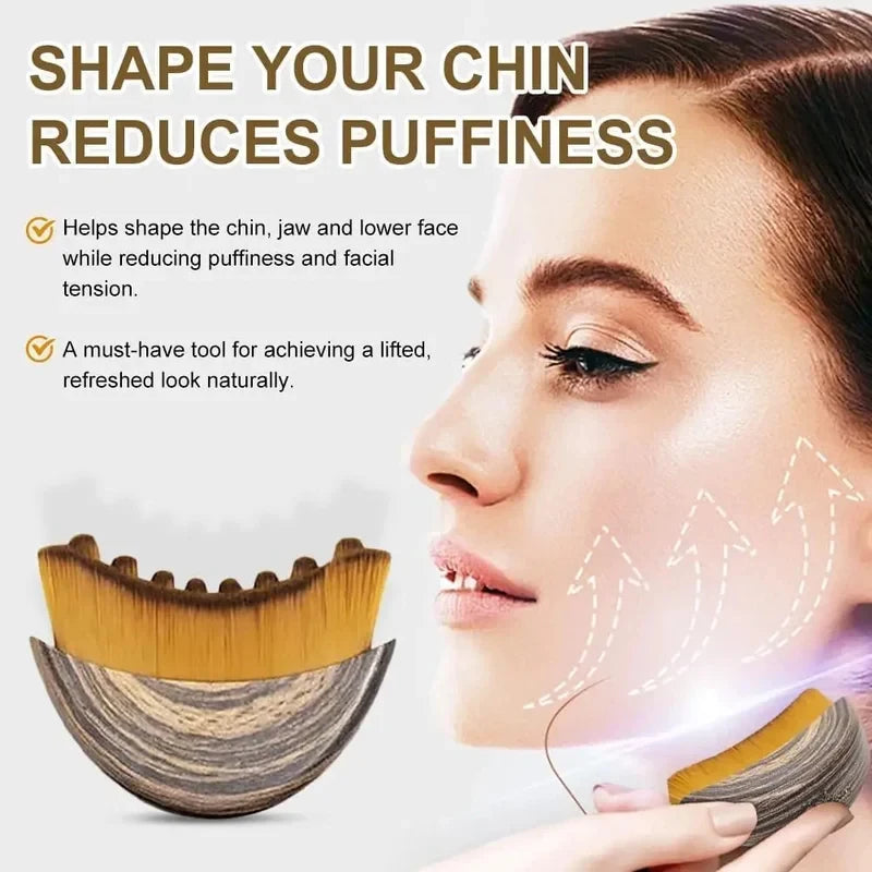 Lymphatic Contour Face Brush – Facial Sculpting & De‑Puffing Massage Tool