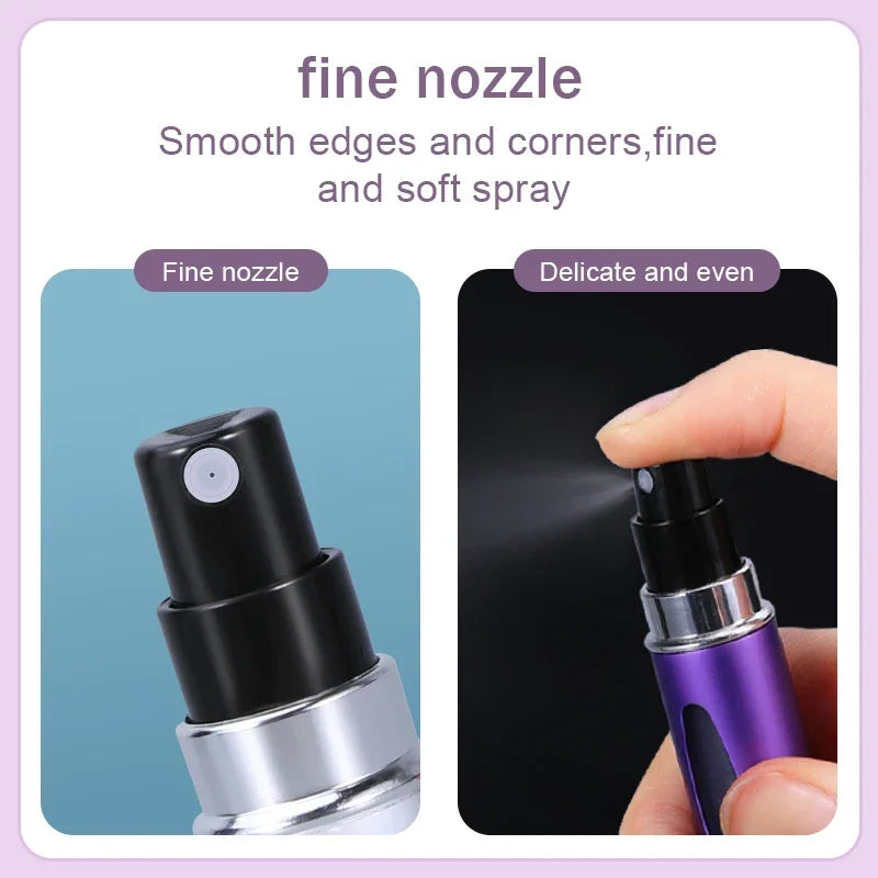 Mini Refillable Perfume Atomizer Set - 5ml Travel Spray Bottles (5 Pack)