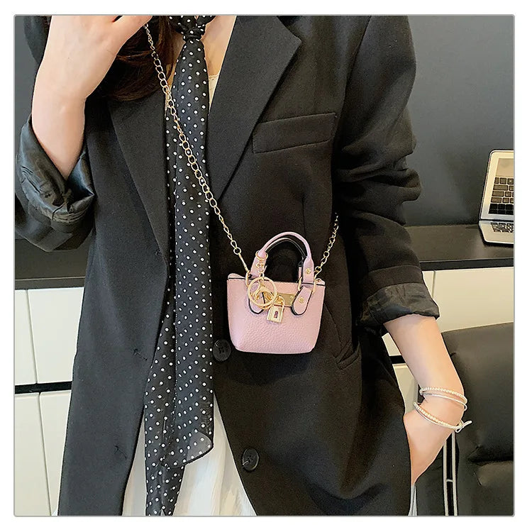 Mini Square Crossbody Bag - Compact Shoulder Bag for Women