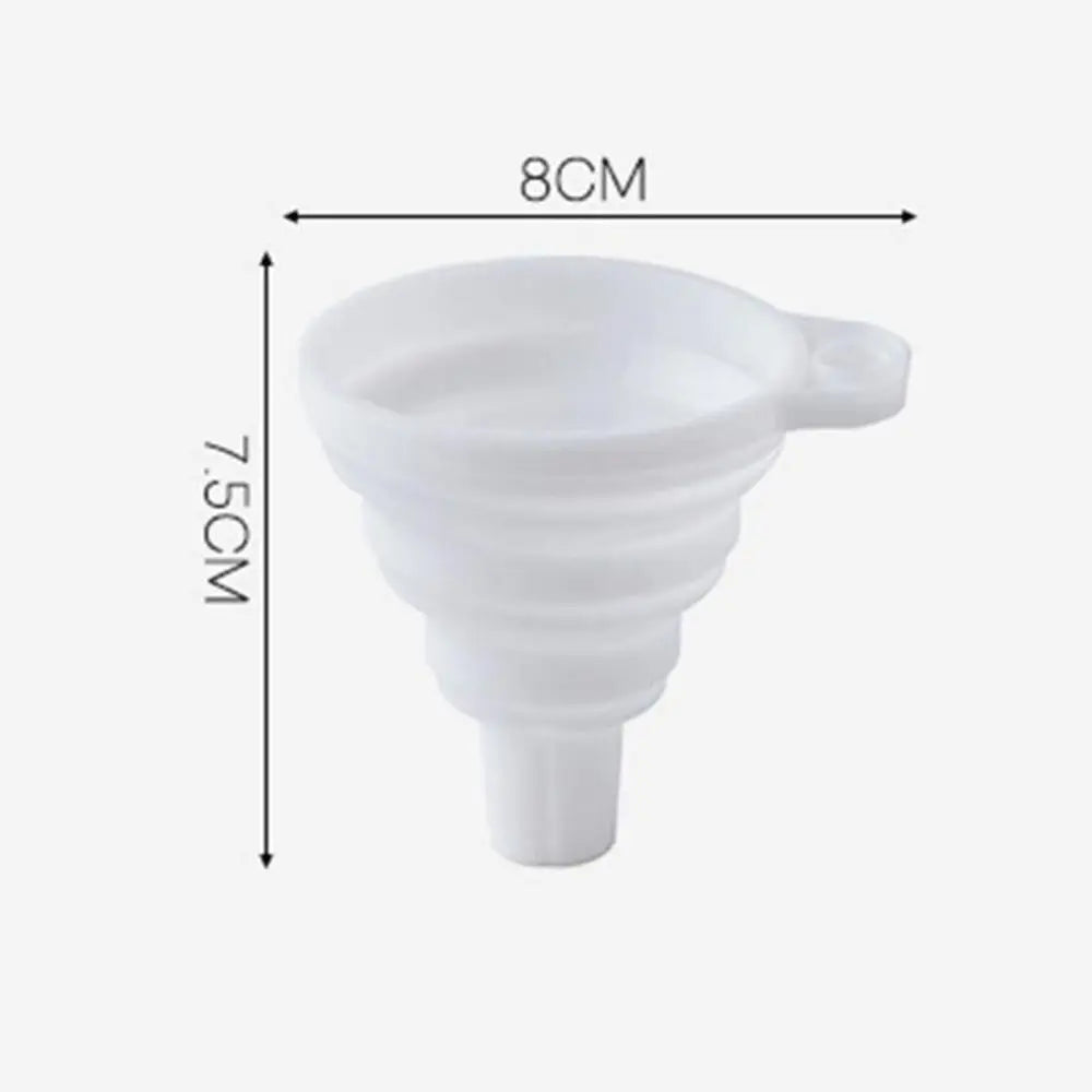 Mini Collapsible Funnel - Retractable Telescopic Long Neck for Kitchen, Camping & Travel
