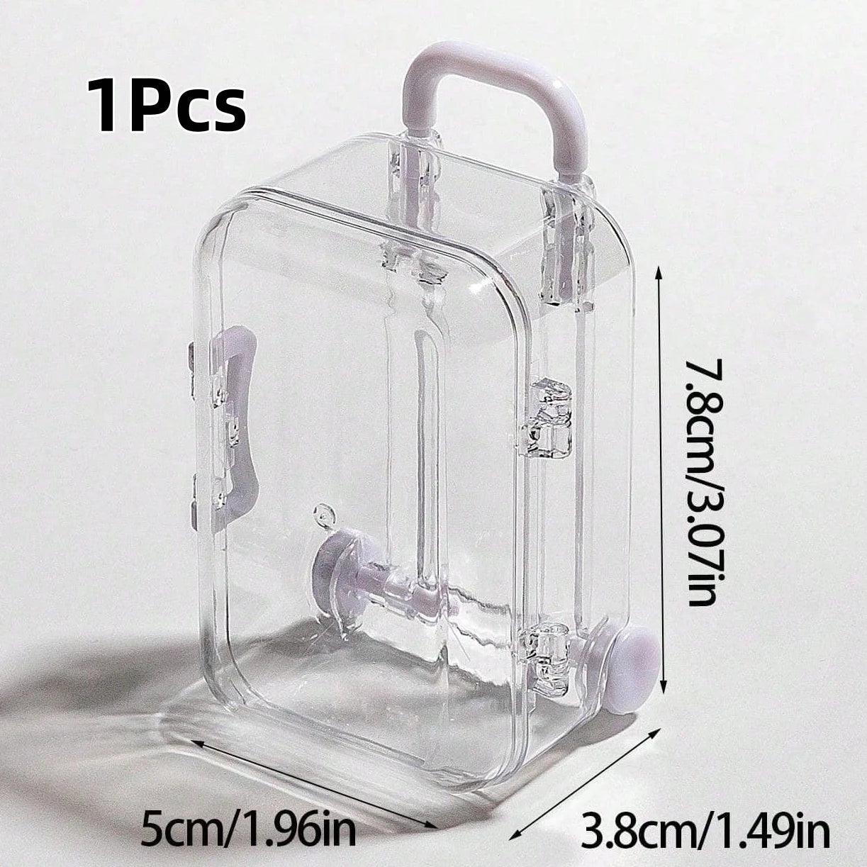 Mini Suitcase Display Box - Transparent Jewellery & Gift Packaging (5x7cm)