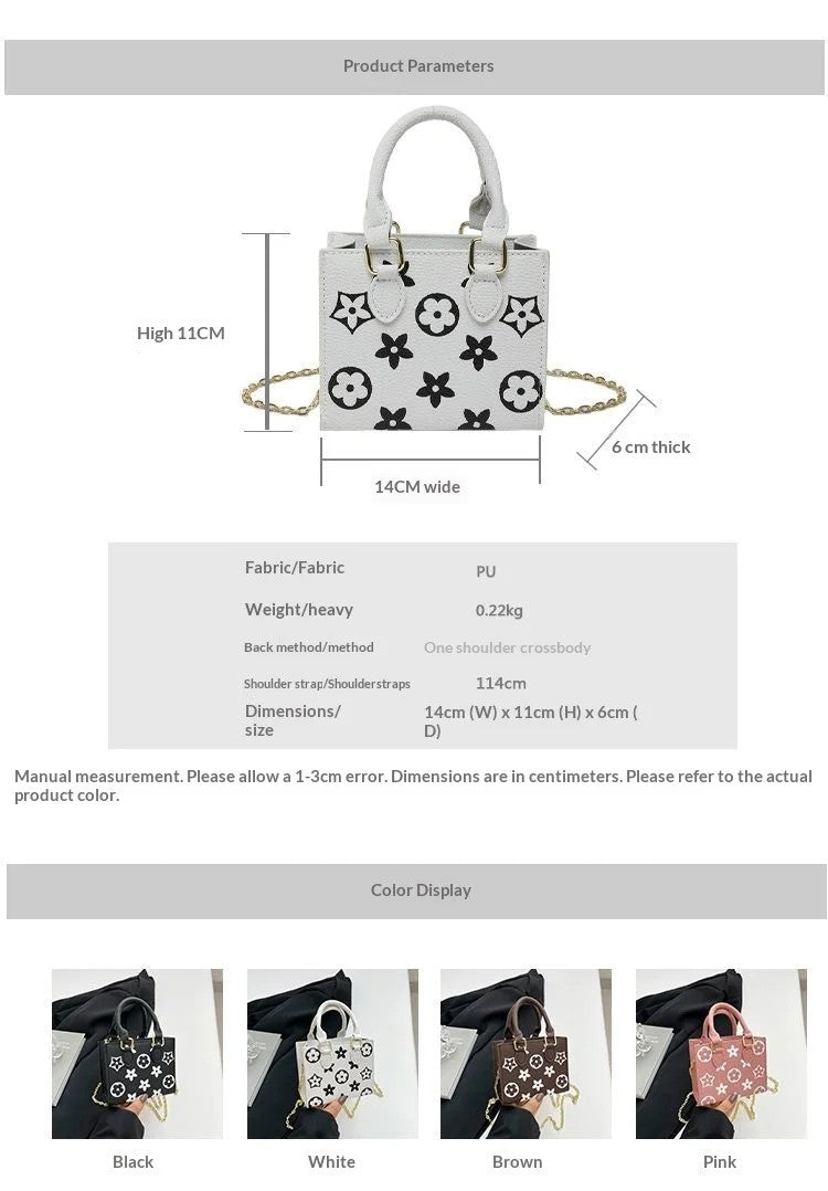 Mini Crossbody Bag - Compact Printed Shoulder Bag for Travel & Everyday