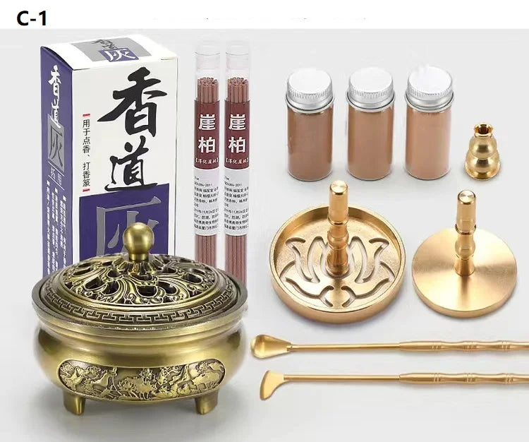 DIY Aromatherapy Set – Brass Incense Burner & Incense‑Making Kit