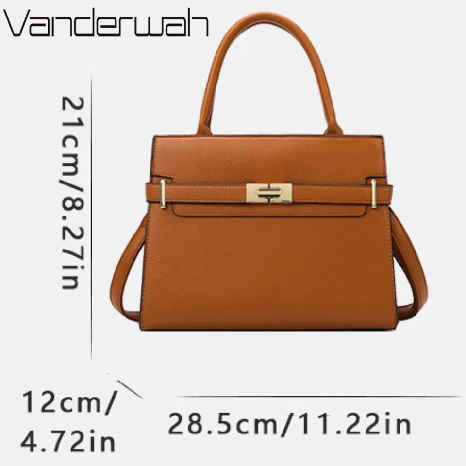 3‑Piece Premium Vegan Leather Bag Set – Shoulder Bag + Coin Purse + Card Holder