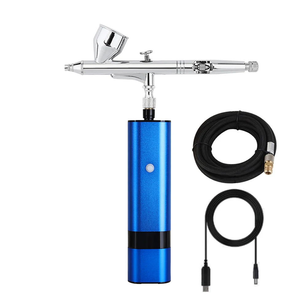 Mini Airbrush Kit Multiple Use with Compressor - Professional Spray System for Flawless Foundation & Nail Art