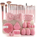 40‑Piece Beauty Makeup Tool Combo Set – Face Wash, Puffs, Brushes & Triangle Powder Puff Kit