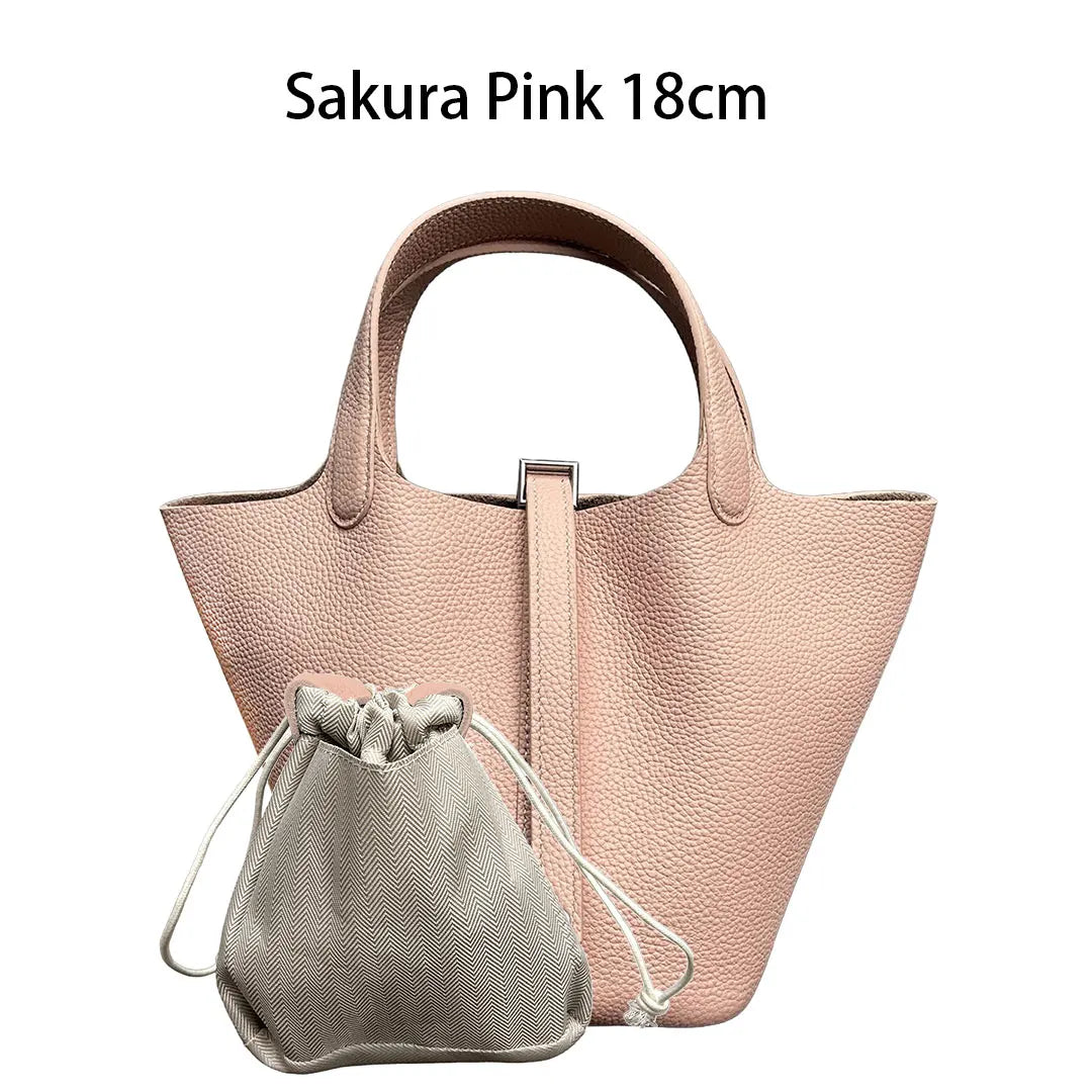 MENDY Genuine Leather Bucket Bag for Women