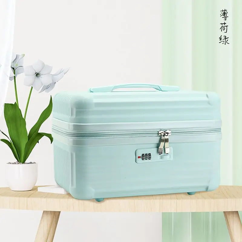 Lightweight Mini Travel Suitcase Cosmetic Box – Waterproof Portable Makeup & Hand Luggage Organizer (14/16 inch)
