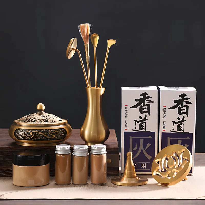 DIY Aromatherapy Set – Brass Incense Burner & Incense‑Making Kit